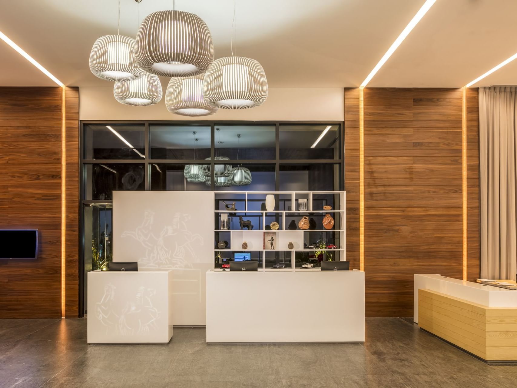 Reception counter in the Lobby at Fiesta Inn Hotels