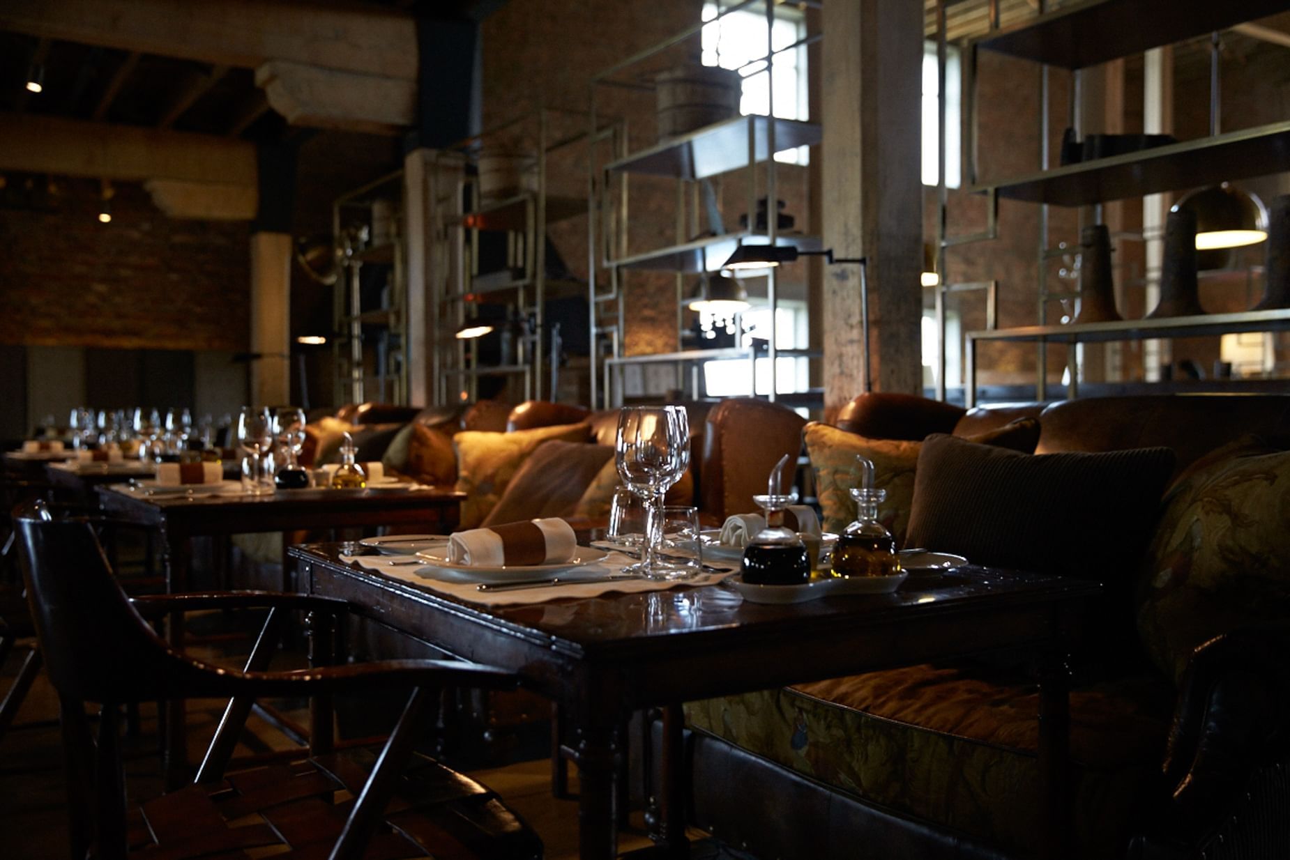 Interior of Restaurant with lounge space at Singular Patagonia