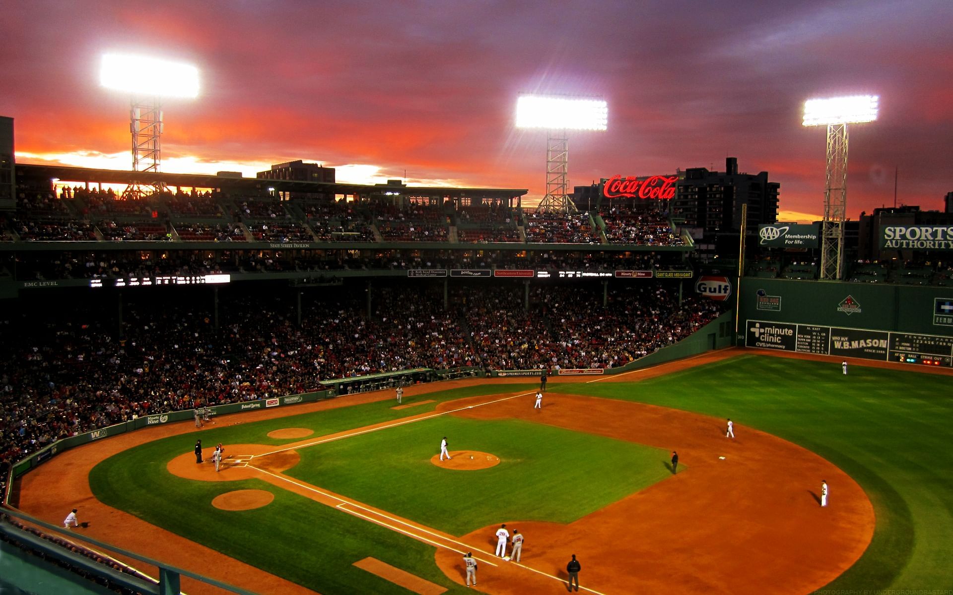 Fenway Park At Night Wallpaper