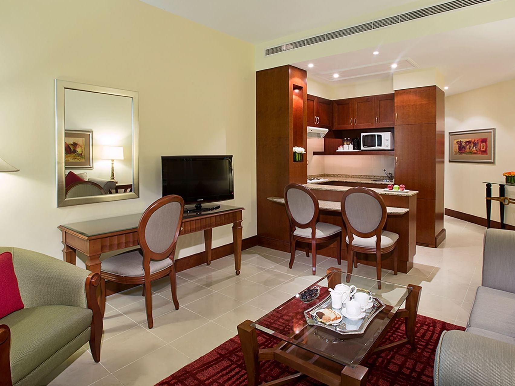 Living & dining area in Boutique Suites at City Season Hotels