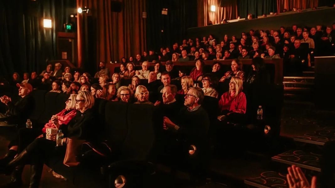 Crowded audience enjoying a movie screening at CinefestOz 2026.
