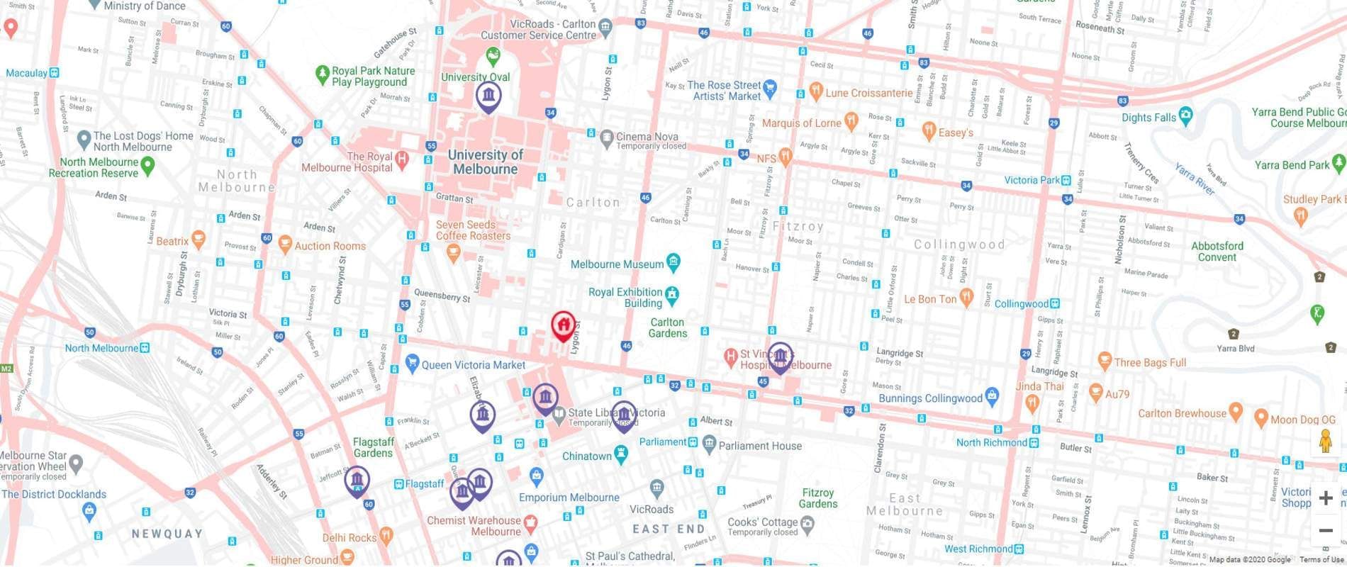 Student Living on Campus Map