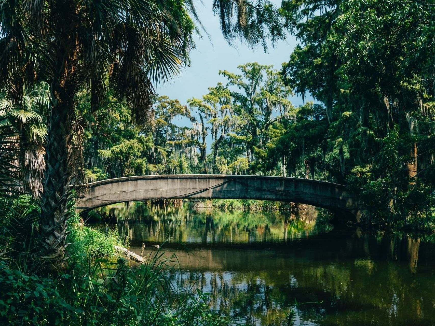 Landscape view of a bridge over a river near La Galerie Hotel