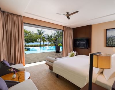 The king bed in Empress Beach Villa1 at The Danna Langkawi