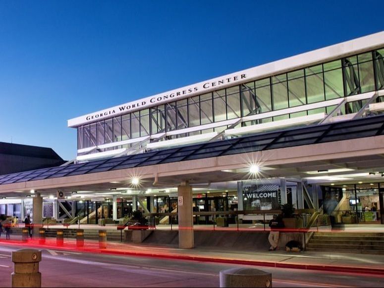 Exterior view of Georgia World Congress Center near Artmore