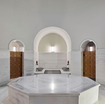 Marble German hammam in BeFine Spa at Titanic Gendarmenmarkt Berlin.