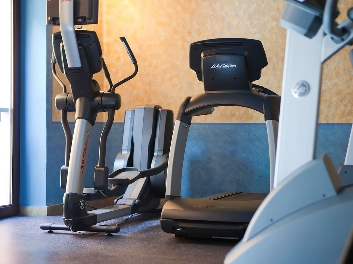 Machines in 24-Hour Fitness Center at Hotel El Convento