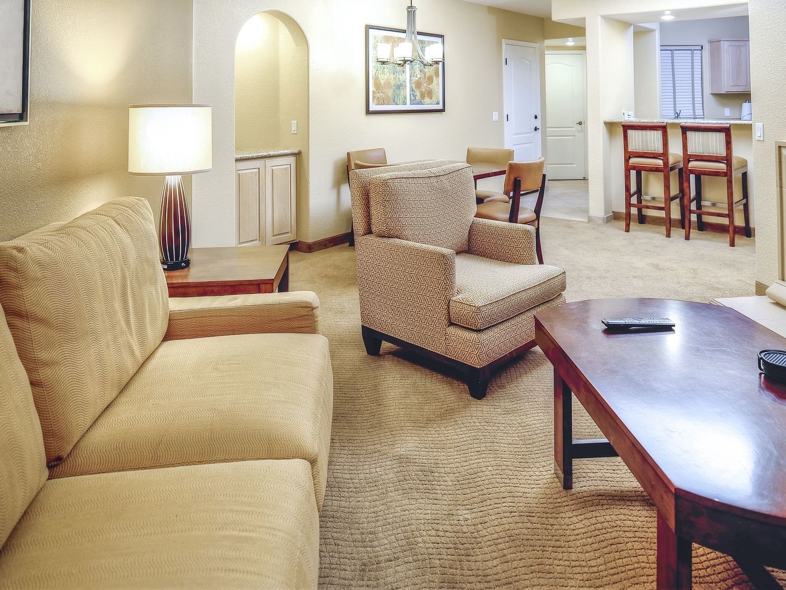 Comfortable Living are of Two Bedroom Suite at Diamond Sedona Portal Hotel