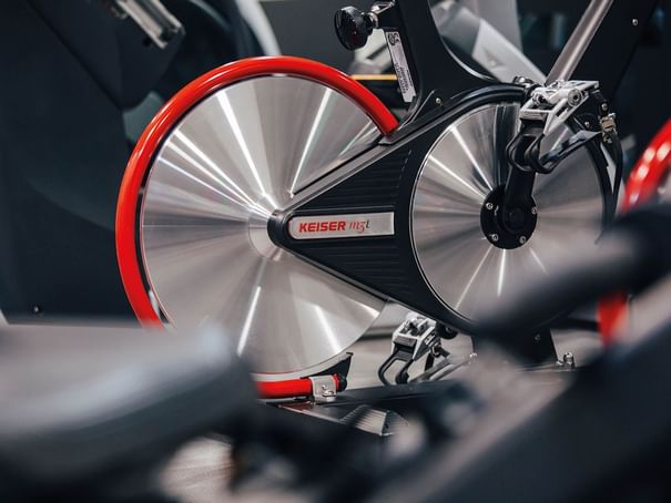 Close-up of bikes in the fitness center at Hotel Berlin Berlin