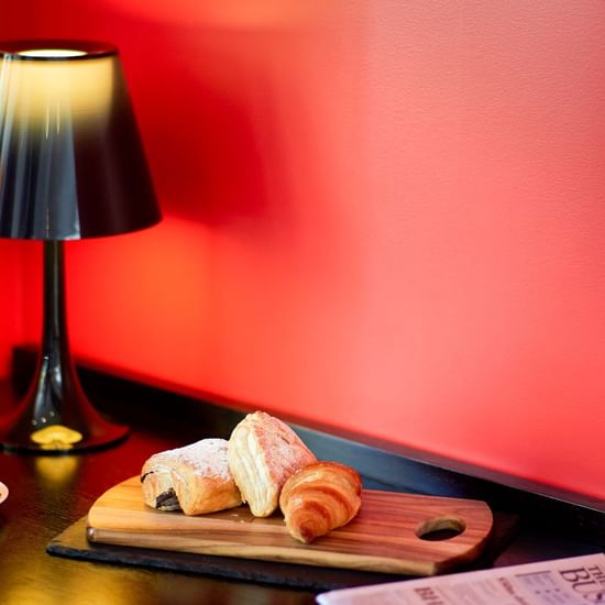 Pastries and cappuccino served at Pullman Albert Park