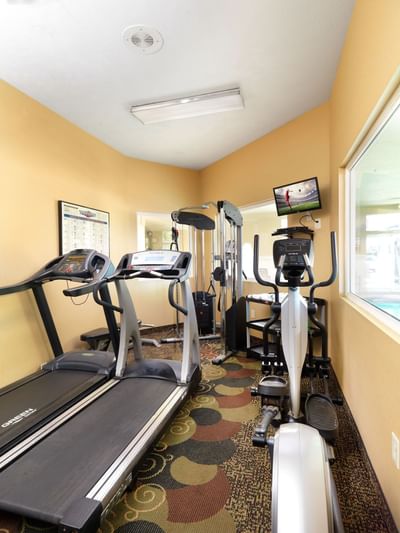 Workout room with exercise machine at Crystal Inn Salt Lake City