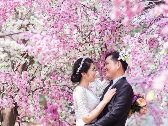 Close-up of Chinese couple at Federal Hotels International