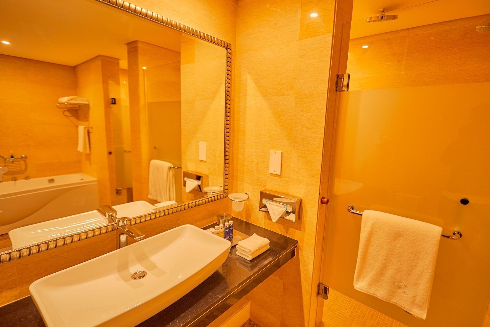Bathroom Vanity in the Executive Suite at Goma Serena Hotel