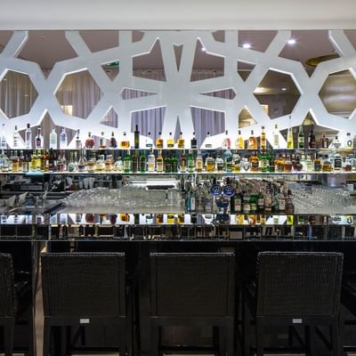 Bar counter in Onyx Bar & Terrace, Falkensteiner Hotels