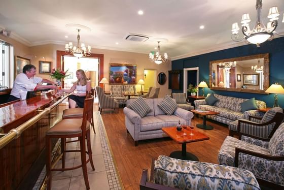 bar with lounge furniture