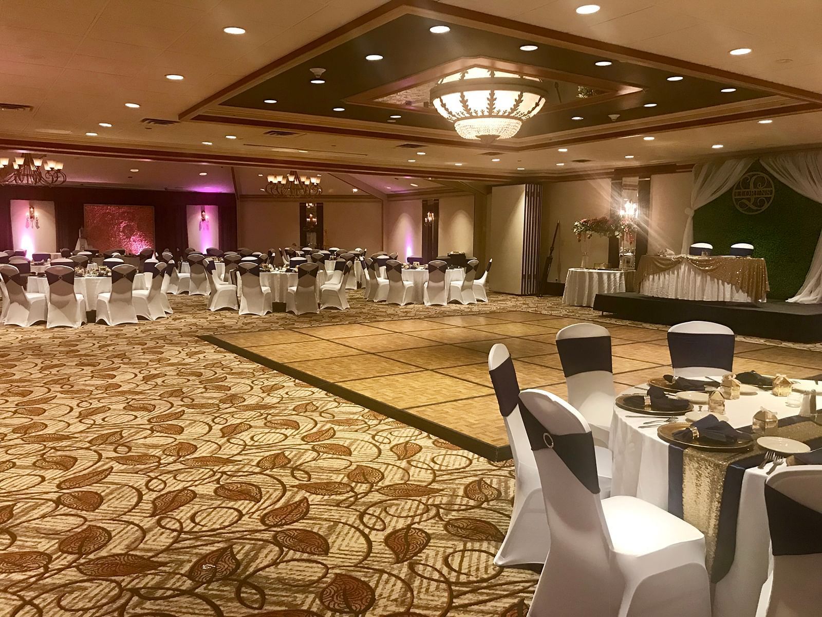 wedding reception venue with dance floor
