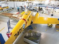 An aircraft in The Hangar Flight Museum near Acclaim Hotel Calgary