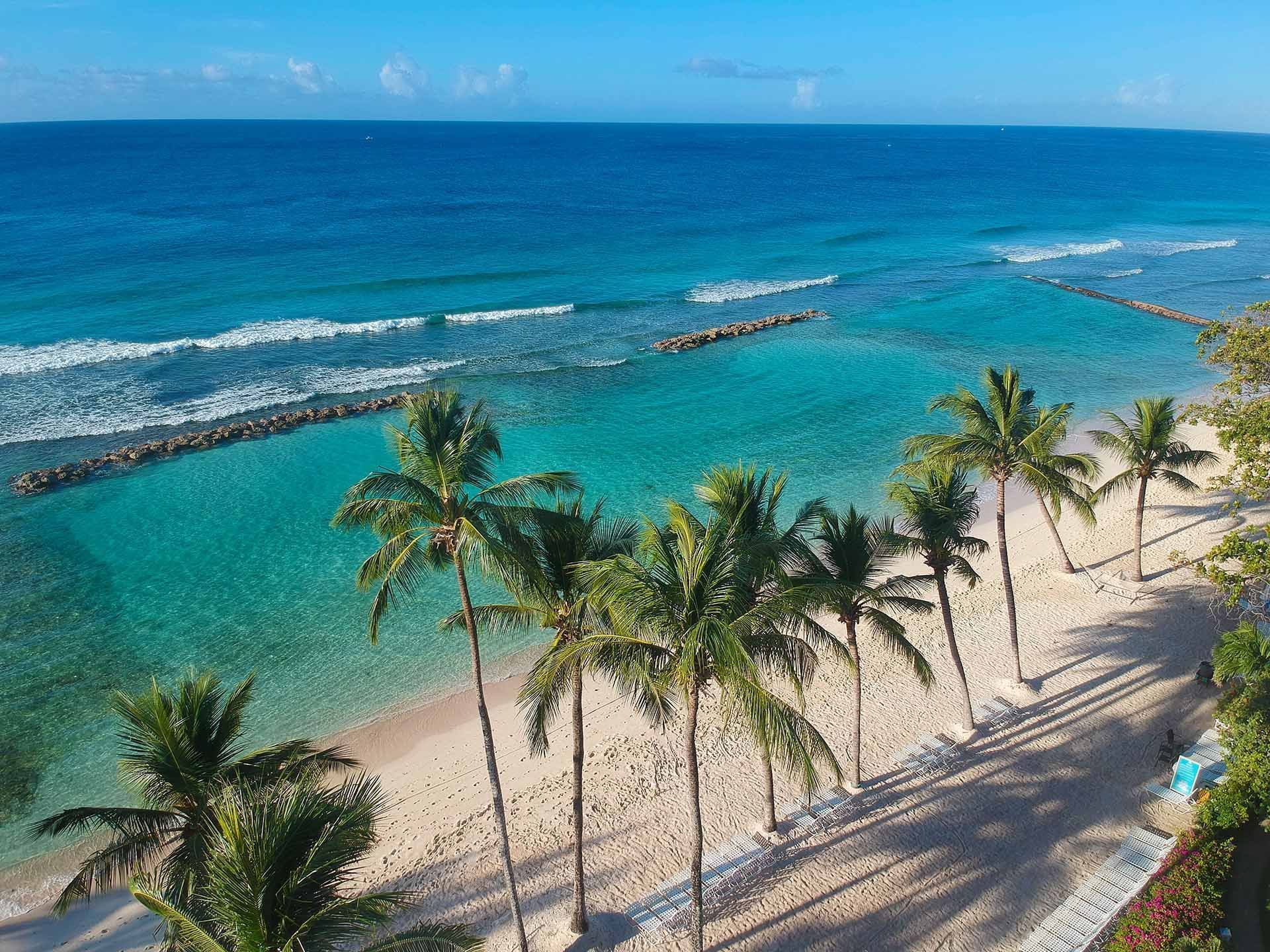 Aerial view of the East Coast near Sugar Bay Barbados