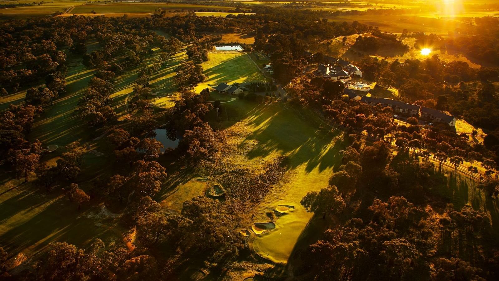 Aerial view of Novotel Barossa Valley in Sunrise