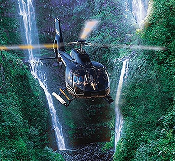 Close-up of la helicopter at Ka'anapali Beach Hotel Hawaii