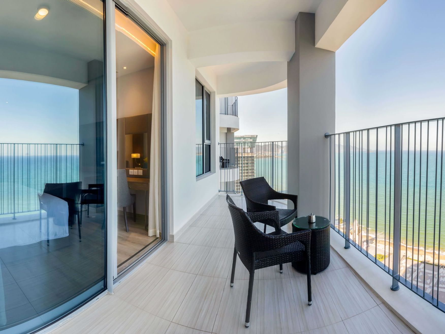Two chairs on the Balcony in Family Ocean View at Eastin Hotels
