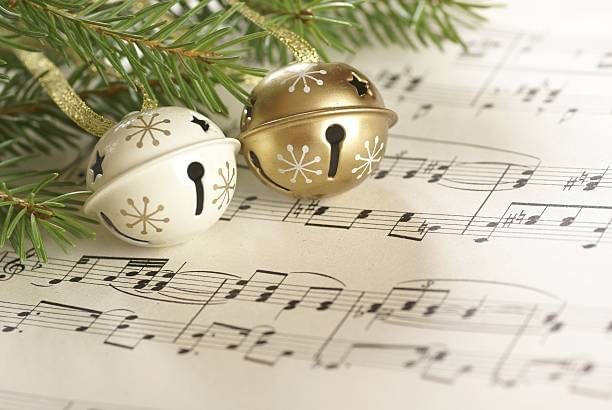 Close-up of Christmas bells used at Orsett Hall Hotel