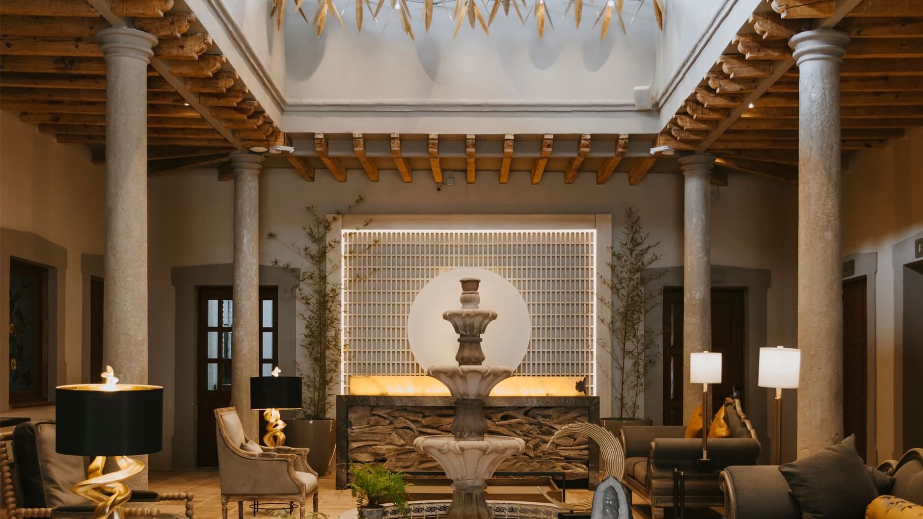Lobby area of Dos Patios Queretaro Curamoria Collection