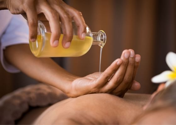 Close-up of Aromatherapy Massage at Honor's Haven Retreat