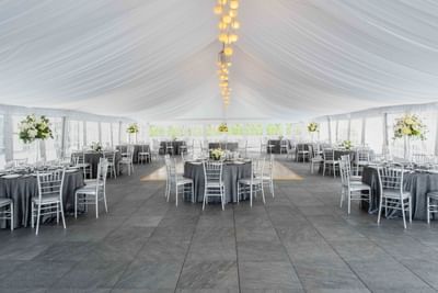 wedding venue in tent