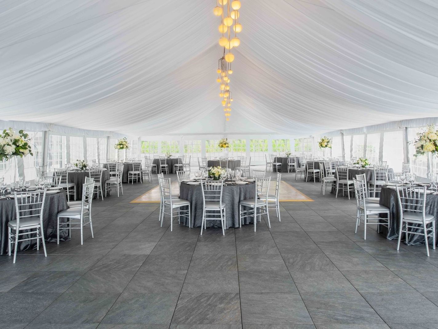 venue set up for wedding reception