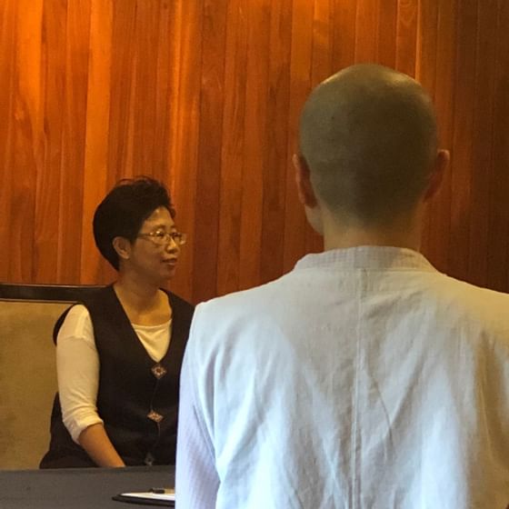 Two people in meeting