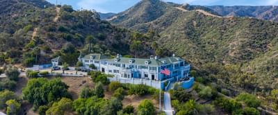 Aerial view of Mt Ada & mountain ranges, Catalina Island Company