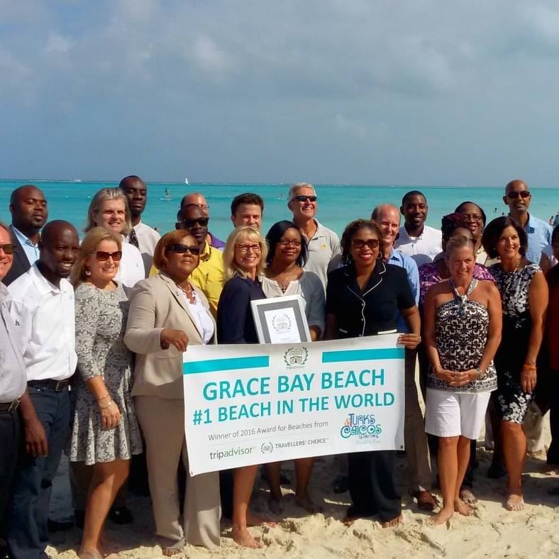Crew & #1 beach in the world award, The Somerset on Grace Bay