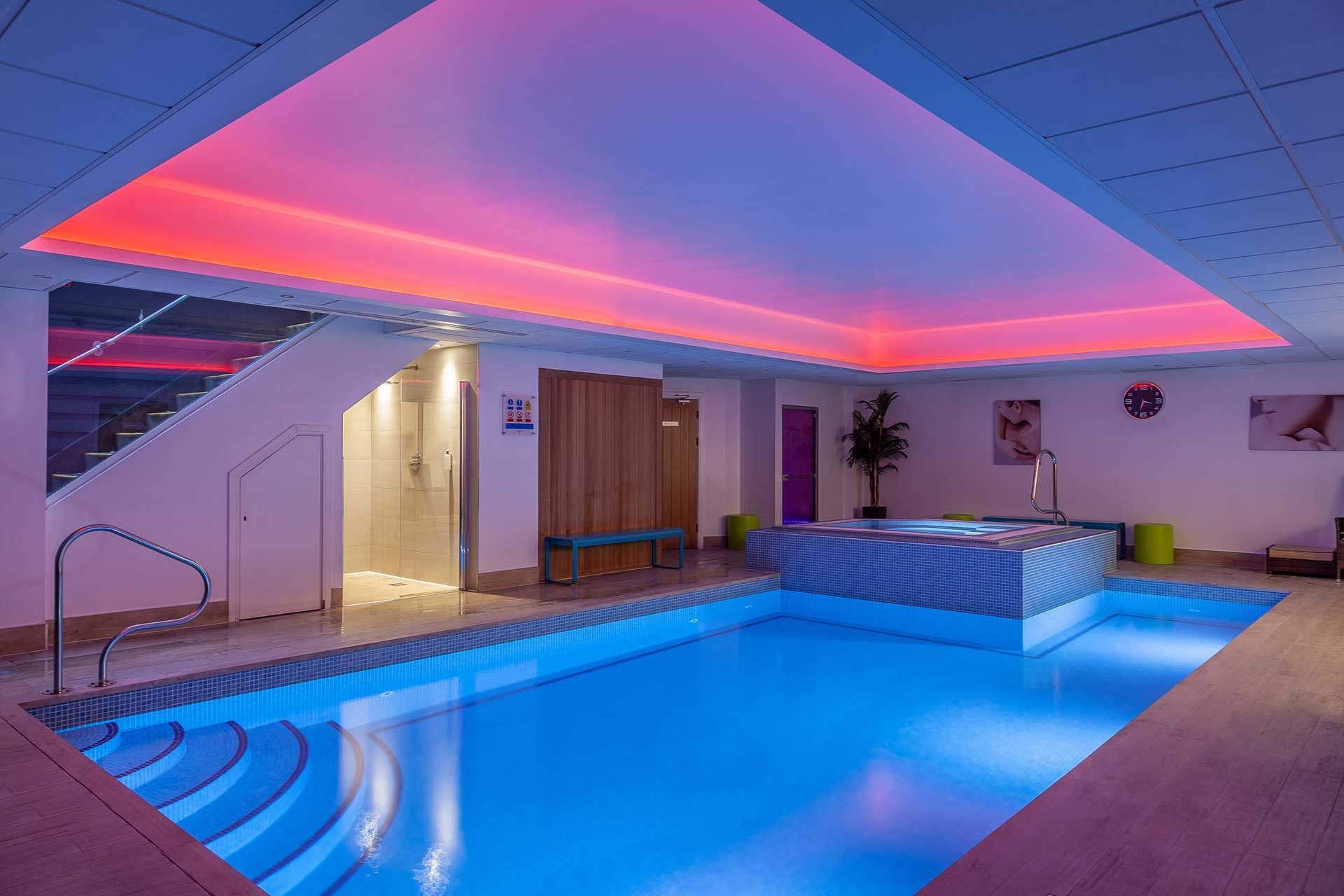 Interior view of a spa pool at Orsett Hall Hotel