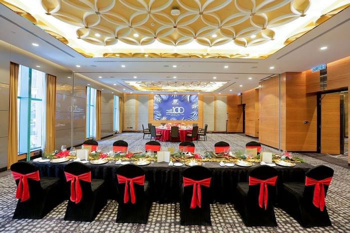 Viking-style table setup in Function Room at Sunway Lagoon