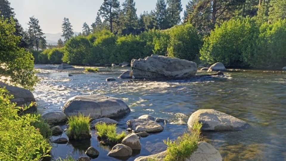 Ariel view of Truckee River near Legacy Vacation Resorts