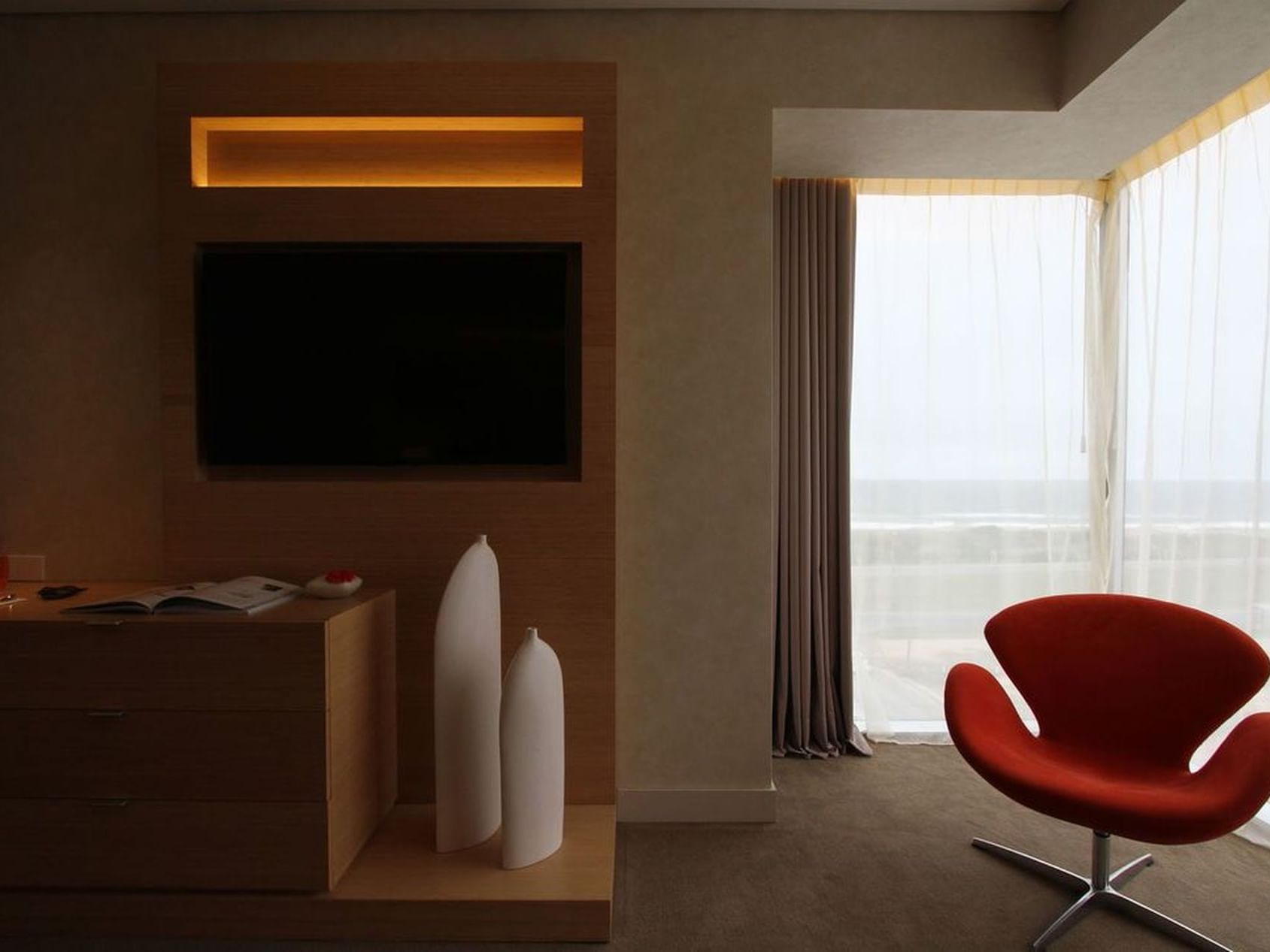 TV & lounge in The Grand Suite at Grand Hotel Punta del Este