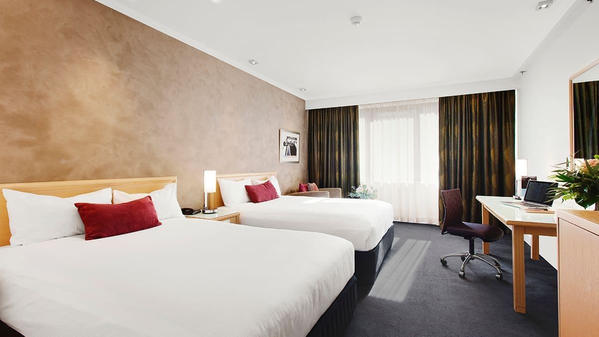 Double bedded mercure room at Pullman albert hotel