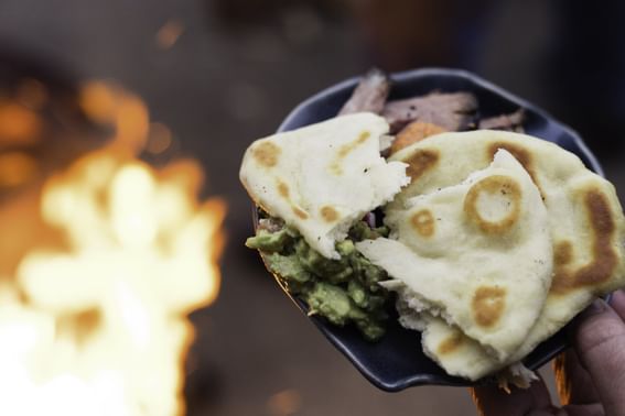 PitaBread by the firepit at Alderbrook Resort & Spa