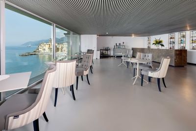 Event room setup with sea view at Sublimis Boutique Hotel Camogli