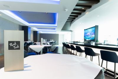 Interior of Think Tank restaurant & bar at Innovation Hotel