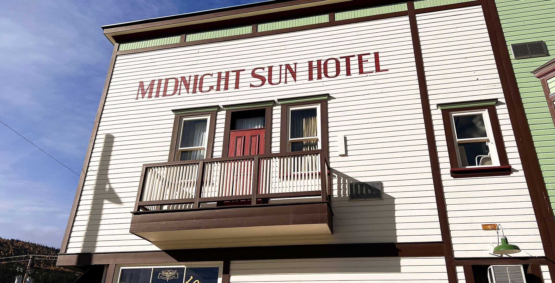 Low angle exterior view of Midnight Sun, a Coast Hotel