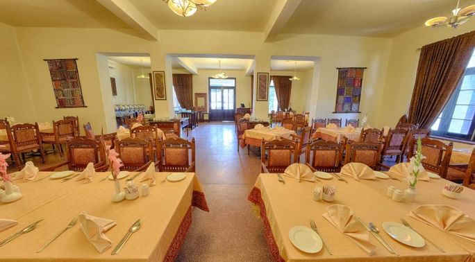 Dining area in Suvastu Restaurant at Swat Serena Hotel