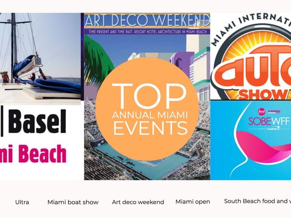 Top annual events logo with six examples