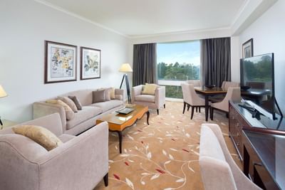 Living area in a room at Royal on the Park hotel