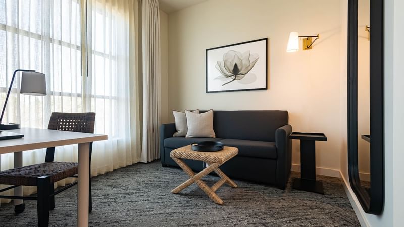 Sitting Area in Premium King Suite at The Lodge 30A
