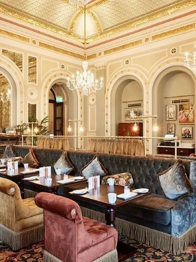 Clermont Restaurant & Bar dining area at Clermont Charing Cross