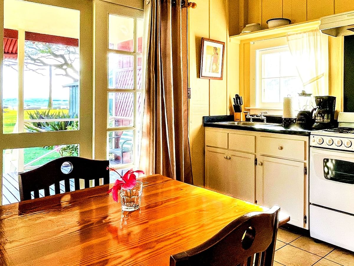 Waimea Plantation Cottages kitchen and dining table