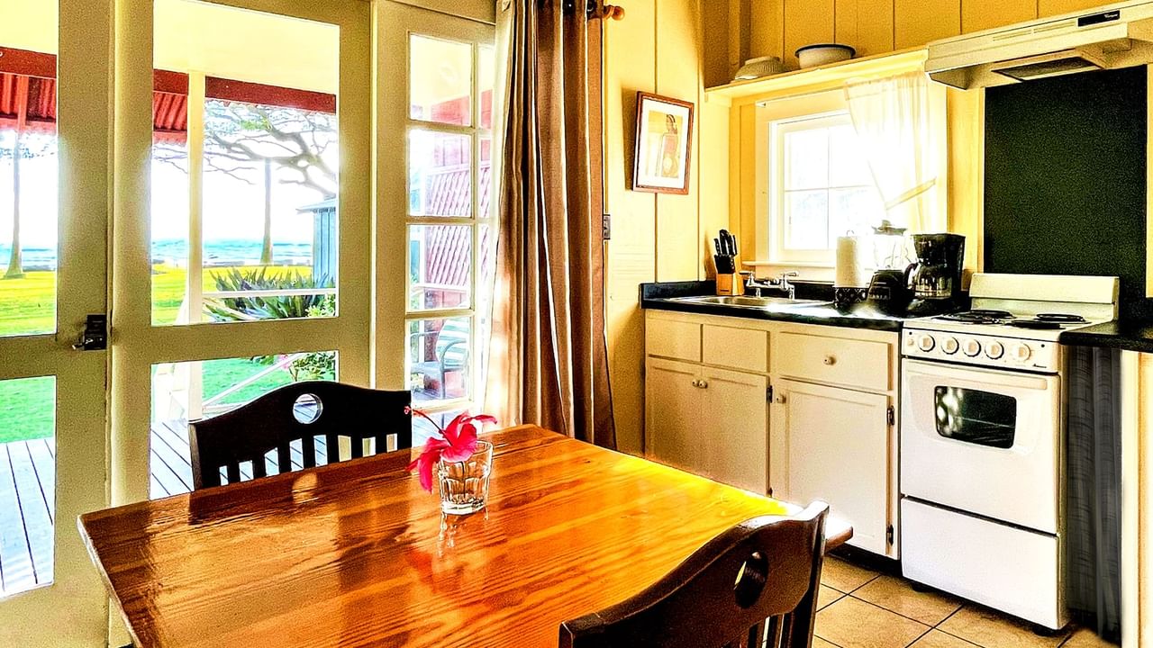 Waimea Plantation Cottages kitchen and dining table