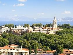 Aerial view of Topkapi Palace near CVK Hotels